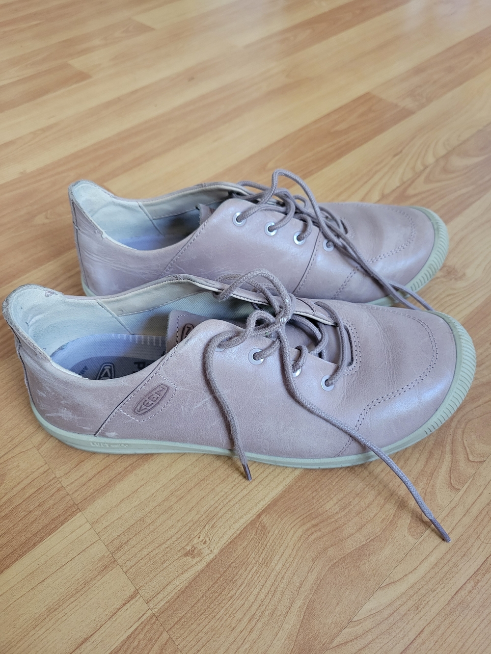 Keen Casual Lace-Up Sneakers in Taupe Pink